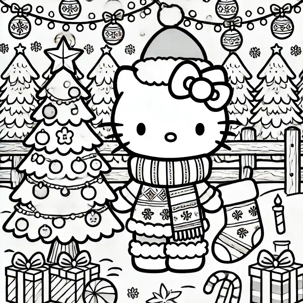 Hello Kitty's Christmas Tree Farm Visit